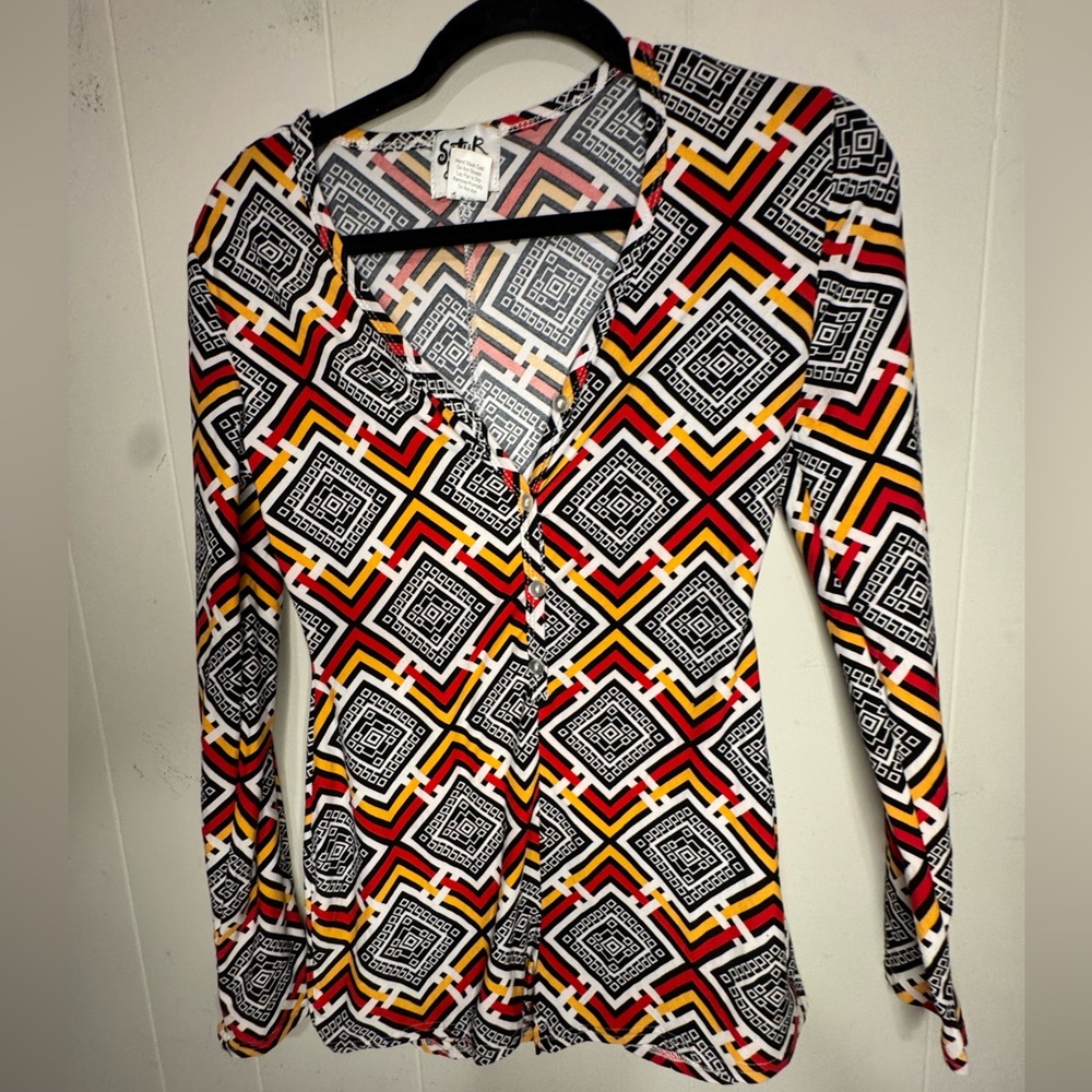Geometric Patterned Women's romper - Picture 2 of 6
